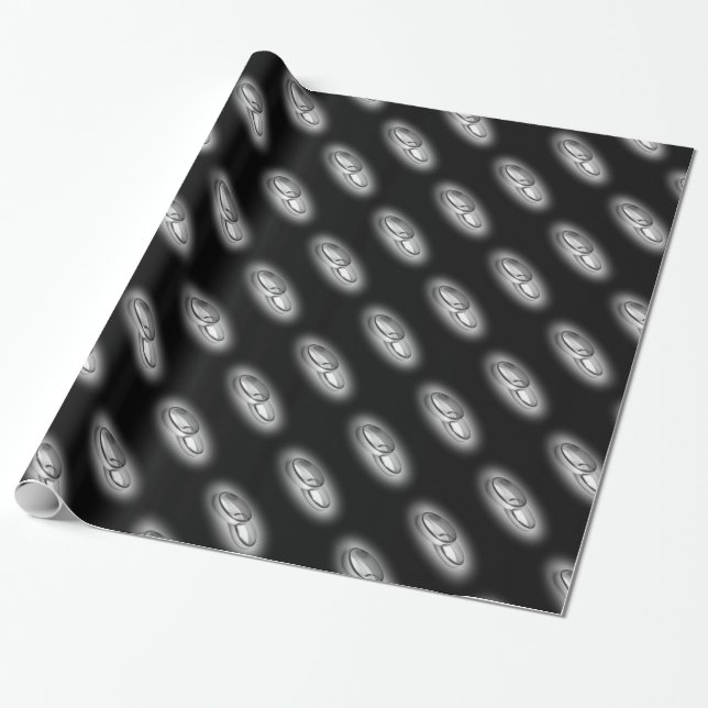 Eternity Wrapping Paper - black (Unrolled)