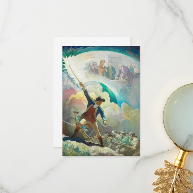 Ethan Allen, Forerunner of Independence by Wyeth Thank You Card (Front/Back In Situ)