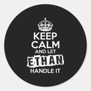 Ethan classic round sticker