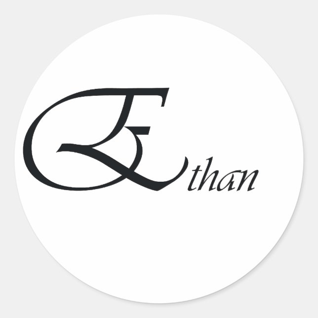 Ethan Classic Round Sticker (Front)