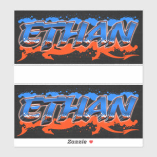 Ethan First Name Graffiti Sticker