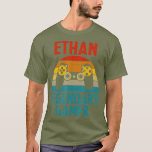 ETHAN Gift Name Personalised Funny Gaming Geek T-Shirt