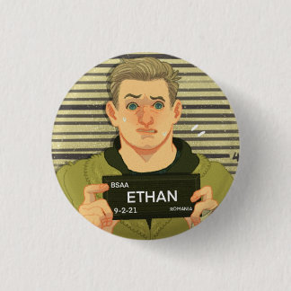 ethan mugshot 3 cm round badge