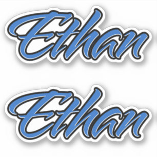 Ethan name blue sticker sticker embroiderset