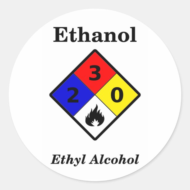 Ethanol MSDS Sticker (Front)
