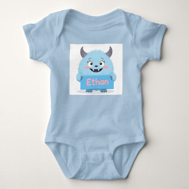 Ethan's Epic Monster Adventure Baby Bodysuit (Front)