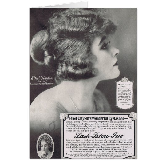 Ethel Clayton 1919 Mascara Ad Card