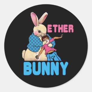 Ether Bunny Criminal Kidnap Boy Horror Easter Day  Classic Round Sticker
