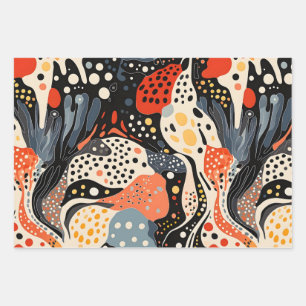 Ethereal Abstractions: Mesmerising Pattern Wrapping Paper Sheet