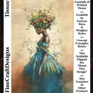 Ethereal African American Female CZ4L Decoupage Tissue Paper