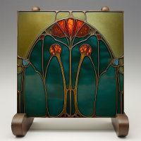 Ethereal Amber Arch Ceramic Tile
