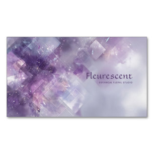 Ethereal Amethyst Cosmic Dust Geometric Magnetic Business Card
