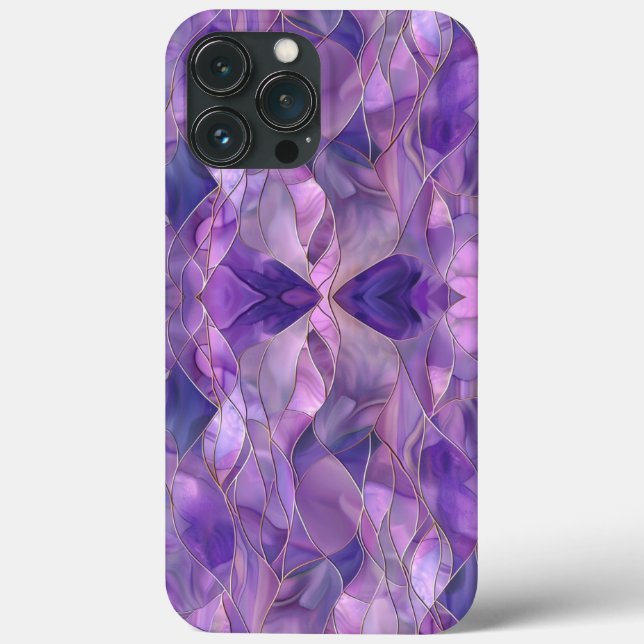 Ethereal Amethyst Flow Elegant Abstract Purple Case-Mate iPhone Case (Back)