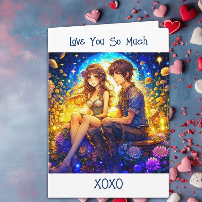 Ethereal Anime Couple Valentine's Day Card (Creator Uploaded)