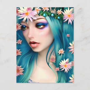 Ethereal Art   Beautiful Fairy   Thinking of You Postcard