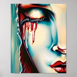 Ethereal Art Shimmery Woman Poster