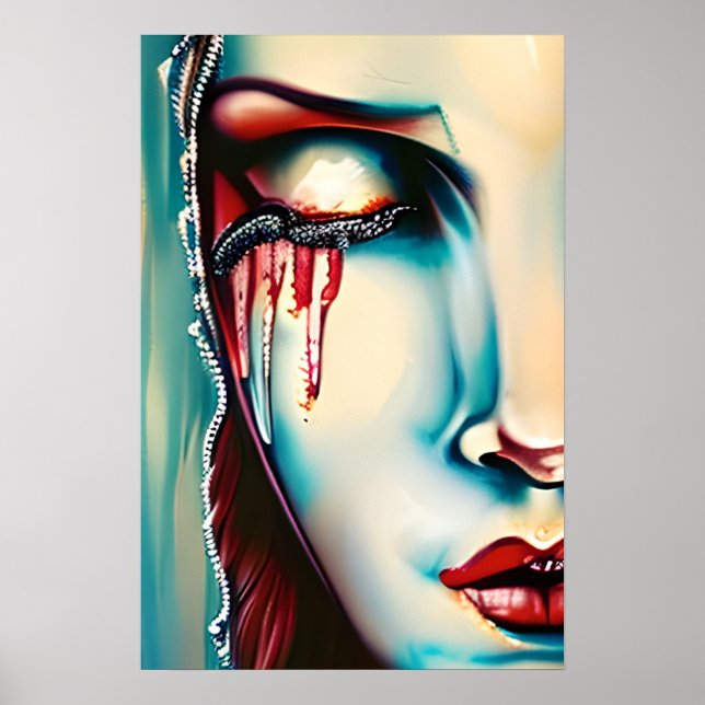Ethereal Art Shimmery Woman Poster (Front)