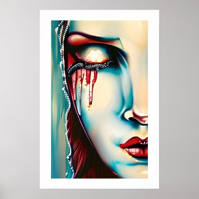Ethereal Art Shimmery Woman Poster (Front)