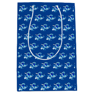 Ethereal Azure Frost Dragon Medium Gift Bag