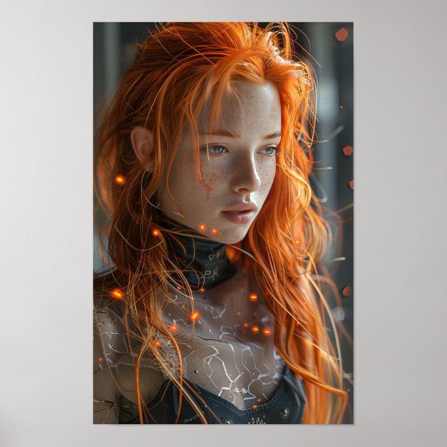 Ethereal Battle Action Pose Mid-Journey Fashion De Poster (Front)