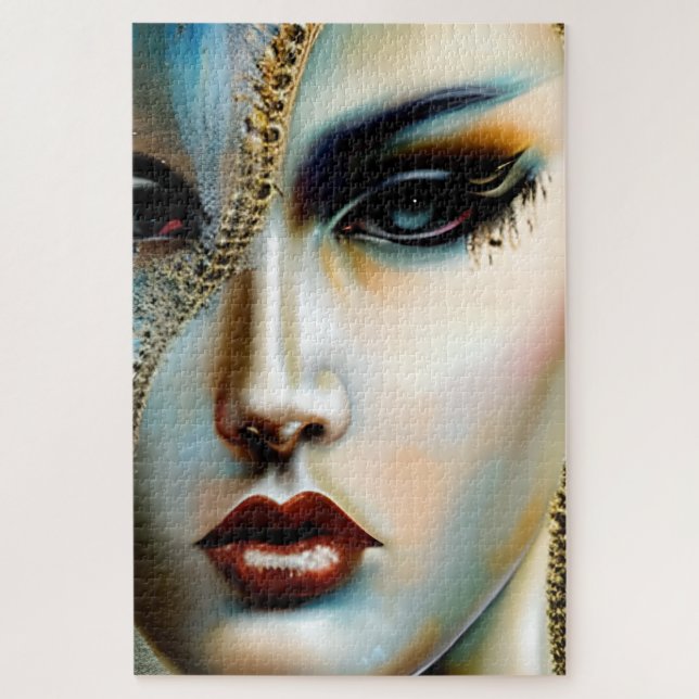 Ethereal Beauty Golden Goddess  Jigsaw Puzzle (Vertical)