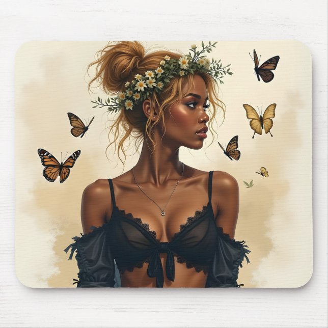 Ethereal Beauty in Bloom Mouse Mat (Front)