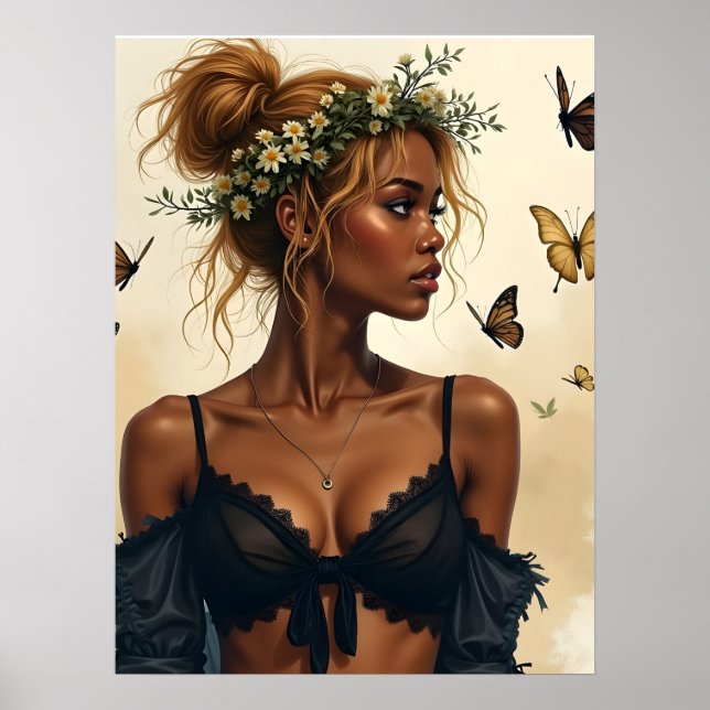 Ethereal Beauty in Bloom Poster (Front)