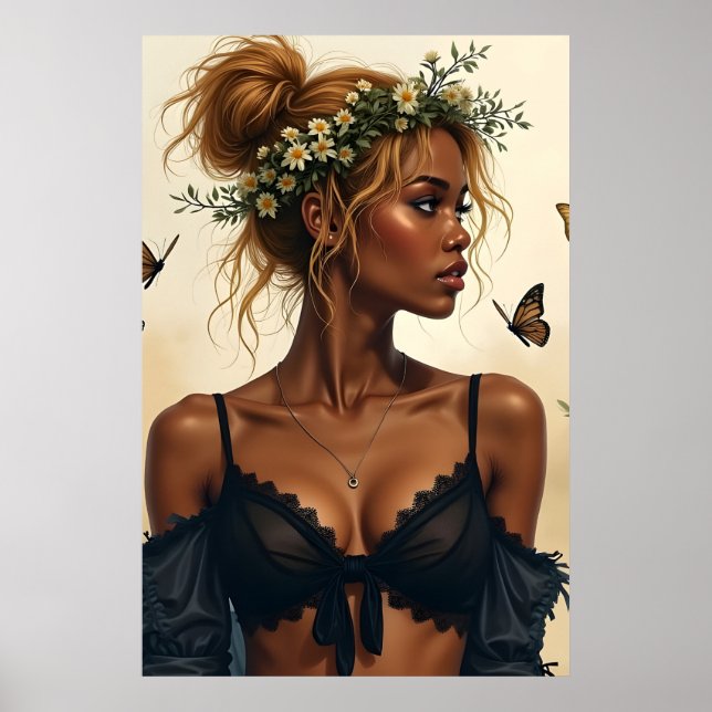 Ethereal Beauty in Bloom Poster (Front)