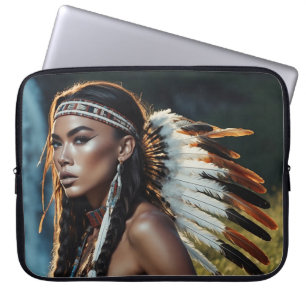 Ethereal Beauty Native Spirit in a Sunlit Field Laptop Sleeve