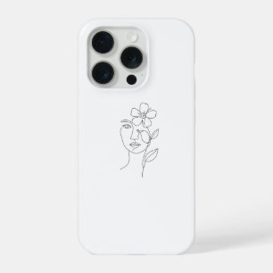 : Ethereal Beauty: One Line Female Portrait  iPhone 15 Pro Case