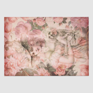 Ethereal Beauty Vintage Floral Decoupage Tissue Paper