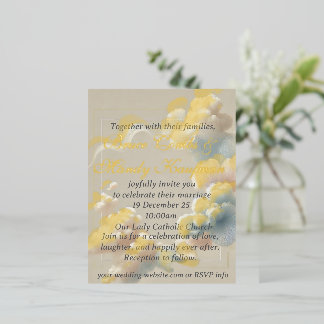 Ethereal Bliss Foil Invitation Postcard