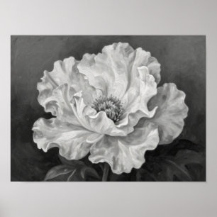 Ethereal Bloom: A Monochromatic Study of Light and Poster
