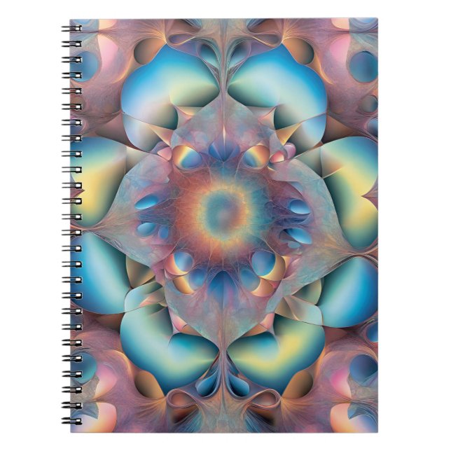 Ethereal Bloom: Abstract Radiant Notebook (Front)