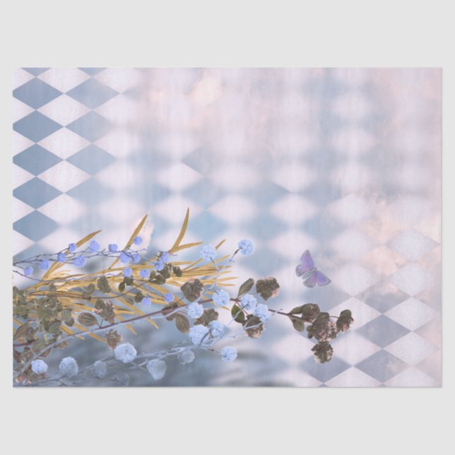 Ethereal Bloomscape Decoupage Tissue Paper (Front)