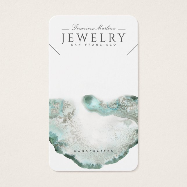 Ethereal Blue Agate Necklace Display Cards (Front)