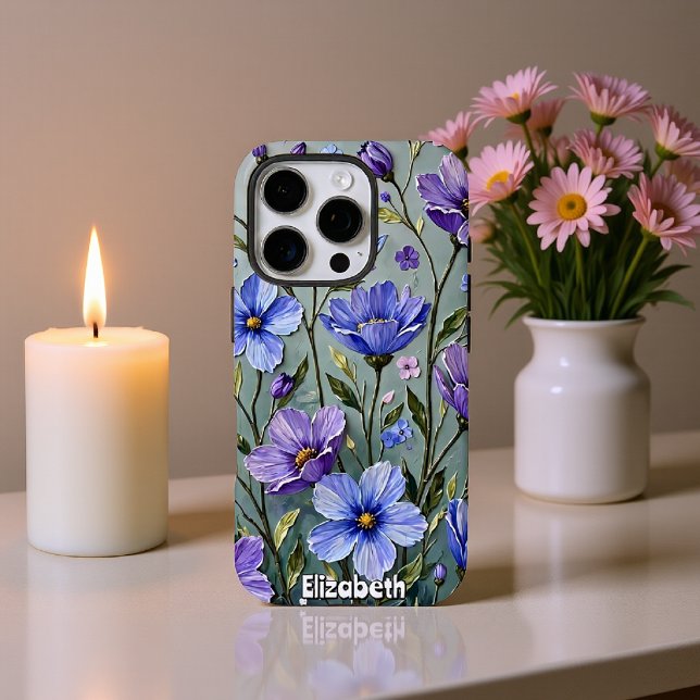 Ethereal Blue and Purple Garden Case-Mate iPhone Case (Creator Uploaded)