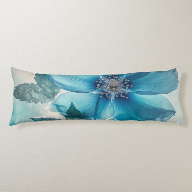 Ethereal Blue Blossom  Body Cushion (Front)