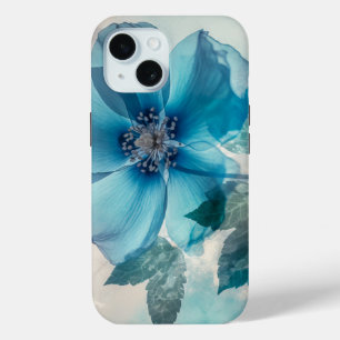 Ethereal Blue Blossom iPhone 15 Case