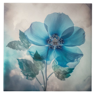 Ethereal Blue Blossom Tile