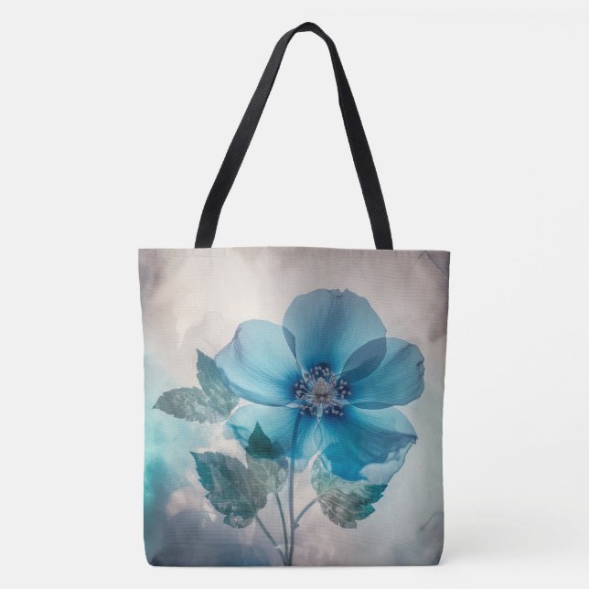 Ethereal Blue Blossom  Tote Bag (Front)