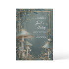 Ethereal Blue Grey Mushroom Forest Gold Light
