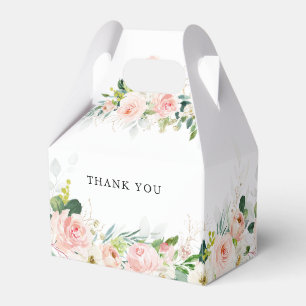 Ethereal Blush Pink Roses Wedding Favour Box