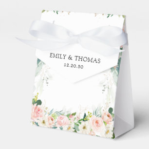 Ethereal Blush Pink Roses Wedding Favour Box