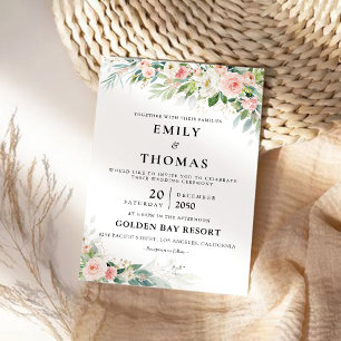Ethereal Blush Wedding Ceremony Invitation