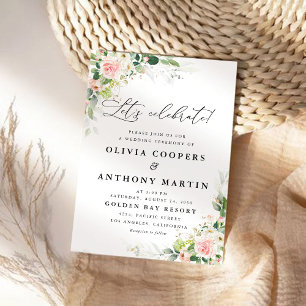 Ethereal Blush Wedding Ceremony Invitation