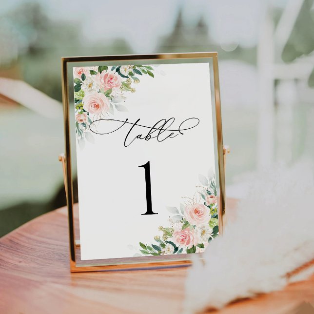 Ethereal Blush Wedding Table Numbers (Creator Uploaded)