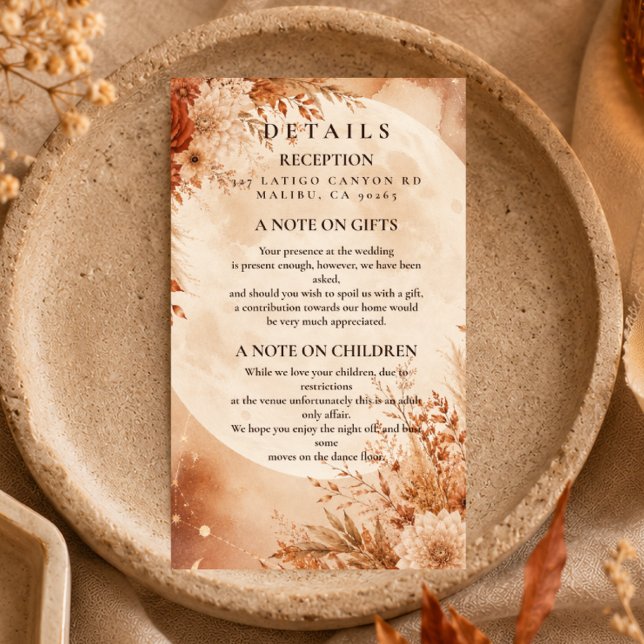 Ethereal Boho Autumn Wedding Enclosure Card (Creator Uploaded)