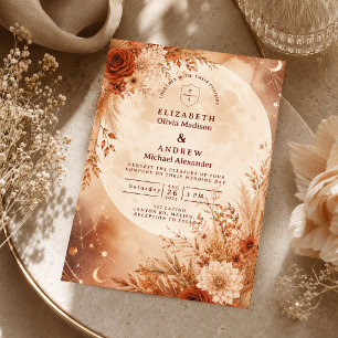 Ethereal Boho Autumn Wedding Invitation