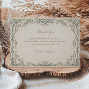 Ethereal Botanical Artwork Celtic Thank You Card